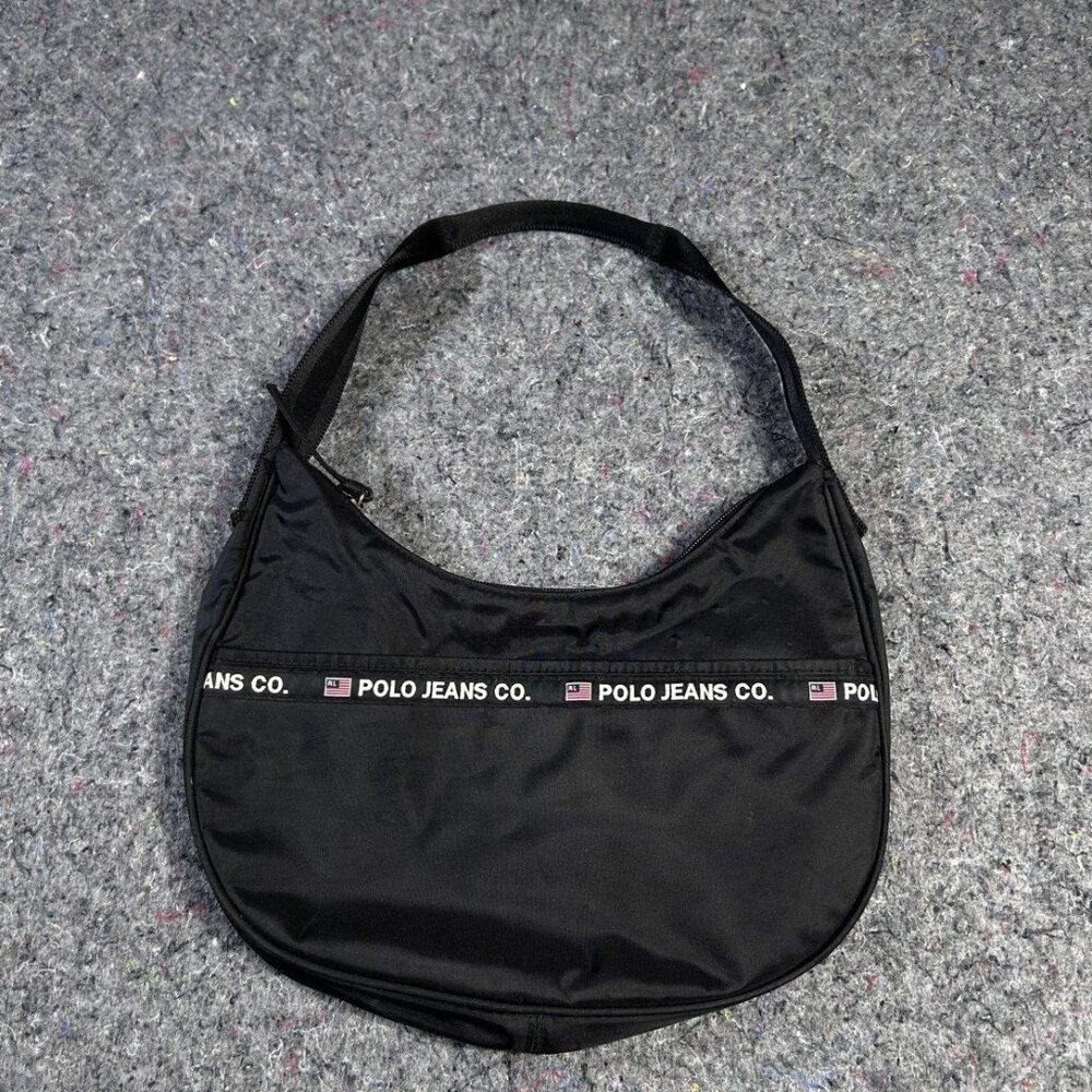 Polo Jeans Co. - Vintage - Ralph Lauren Bag Women's Purse Black Nylon Shoulder